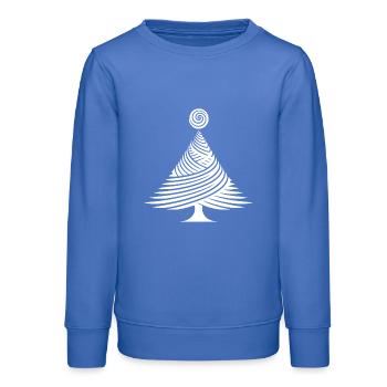 Creative Christmas tree with elegant line - Teens Organic Sweatshirt by Stanley/Stella - carolina blue - Front - AI Model Teenager Male dark (155cm)