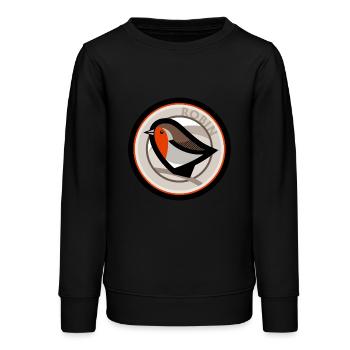 Robin - Teens Organic Sweatshirt by Stanley/Stella - black - Front - AI Model Teenager Male light (155cm)