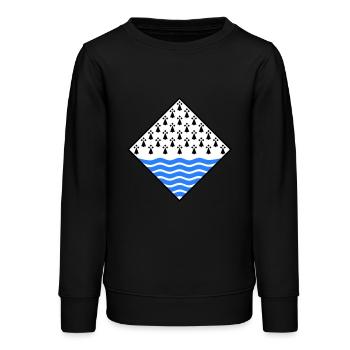 Morbihan - Sweat ado bio Stanley/Stella - noir - Devant - AI Model Teenager Male light (155cm)
