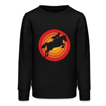 Dressur Dressurpferd Dressurreiter - Teenager Organic Sweatshirt Mini Changer von Stanley/Stella - Schwarz - Vorne - AI Model Teenager Male light (155cm)