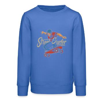 Surfeur de rue - Sweat ado bio Stanley/Stella - carolina blue - Devant - AI Model Teenager Male dark (155cm)