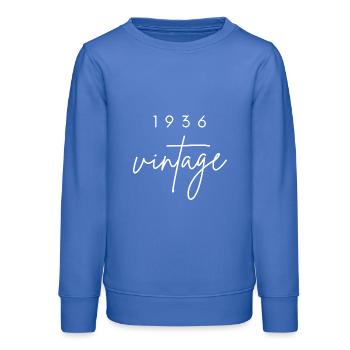 Vintage 1936 Birthday - Teens Organic Sweatshirt by Stanley/Stella - carolina blue - Front - AI Model Teenager Male dark (155cm)