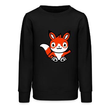 Fuchs Rotfuchs Wildes Tier Schlauer Wald Bewohner - Teenager Organic Sweatshirt Mini Changer von Stanley/Stella - Schwarz - Vorne - AI Model Teenager Male light (155cm)