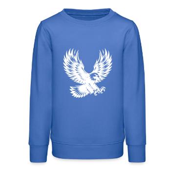 Kraftvoller Adler Vogel mit ausgebreiteten Flügeln - Teenager Organic Sweatshirt Mini Changer von Stanley/Stella - carolina Blue - Vorne - AI Model Teenager Male dark (155cm)