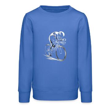 Cyklist - Stanley/Stella junior sweatshirt økologisk - carolina blue - Foran - AI Model Teenager Male dark (155cm)