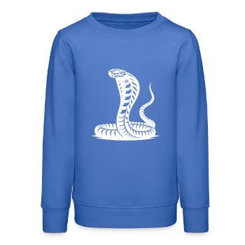 Cobra Schlange Nackenschild Drohhaltung Design - Teenager Organic Sweatshirt Mini Changer von Stanley/Stella - carolina Blue - Vorne - AI Model Teenager Male dark (155cm)