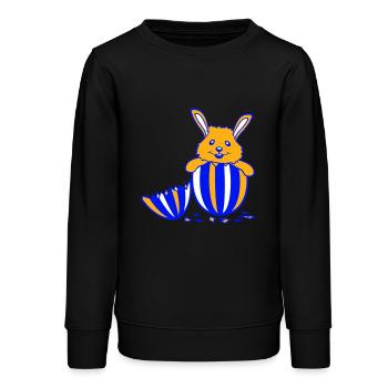 Hase Osterei Ostern Osterhase geschlüpft Baby Kind - Teenager Organic Sweatshirt Mini Changer von Stanley/Stella - Schwarz - Vorne - AI Model Teenager Male light (155cm)