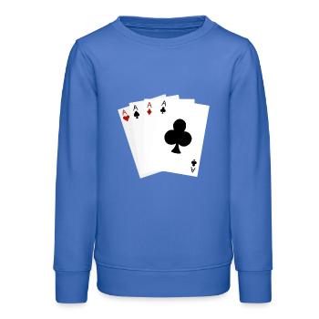 Ass-Spielkarten - Teenager Organic Sweatshirt Mini Changer von Stanley/Stella - carolina Blue - Vorne - AI Model Teenager Male dark (155cm)