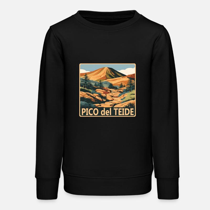 Pico del Teide Tenerife - Teens Organic Sweatshirt by Stanley/Stella - black