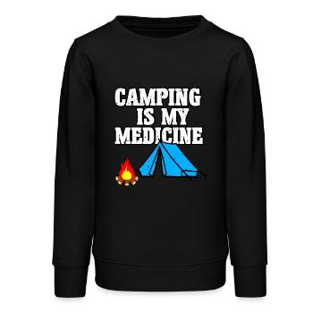 Camping Medizin - Teenager Organic Sweatshirt Mini Changer von Stanley/Stella - Schwarz - Vorne - AI Model Teenager Male light (155cm)
