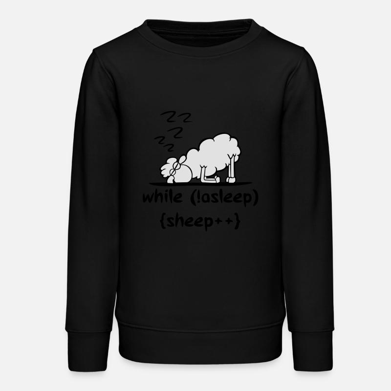 mouton endormi - Sweat ado bio Stanley/Stella - noir