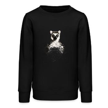 Lemurien Splash - Sweat ado bio Stanley/Stella - noir - Devant - AI Model Teenager Male light (155cm)
