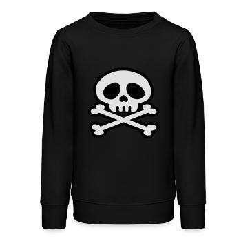 totenkopf - Teenager Organic Sweatshirt Mini Changer von Stanley/Stella - Schwarz - Vorne - AI Model Teenager Male light (155cm)