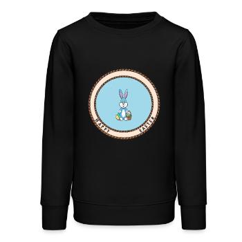 Frohe Ostern - Teenager Organic Sweatshirt Mini Changer von Stanley/Stella - Schwarz - Vorne - AI Model Teenager Male light (155cm)