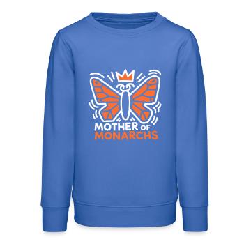 Monarchfalter: Könige der Lüfte - Teenager Organic Sweatshirt Mini Changer von Stanley/Stella - carolina Blue - Vorne - AI Model Teenager Male dark (155cm)