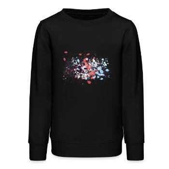 Farbspritzen Graffiti - Teenager Organic Sweatshirt Mini Changer von Stanley/Stella - Schwarz - Vorne - AI Model Teenager Male light (155cm)