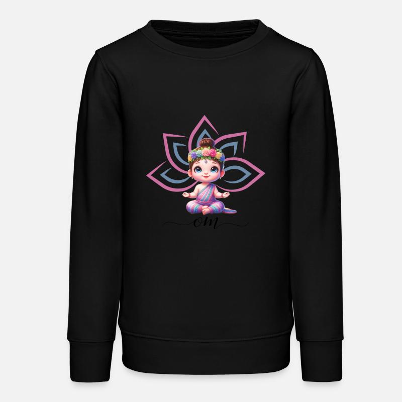 Lotus Bébé Om - Sweat ado bio Stanley/Stella - noir