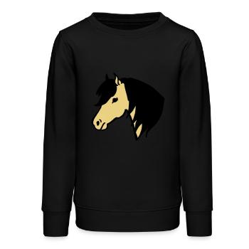 Poney - Sweat ado bio Stanley/Stella - noir - Devant - AI Model Teenager Male light (155cm)