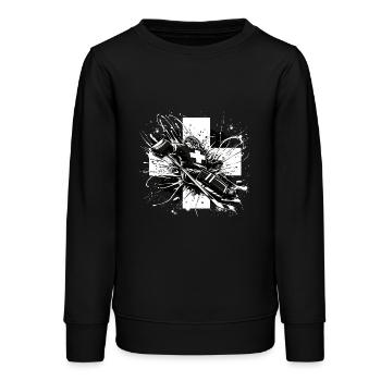 Eishockey Schweiz - Schweizer Eishockey Torwart - Teenager Organic Sweatshirt Mini Changer von Stanley/Stella - Schwarz - Vorne - AI Model Teenager Male light (155cm)