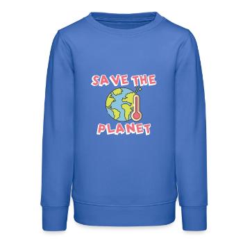 Changement climatique Protection du climat - Sweat ado bio Stanley/Stella - carolina blue - Devant - AI Model Teenager Male dark (155cm)
