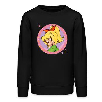 Bibi Blocksberg lächelt fröhlich - Teenager Organic Sweatshirt Mini Changer von Stanley/Stella - Schwarz - Vorne - AI Model Teenager Male light (155cm)