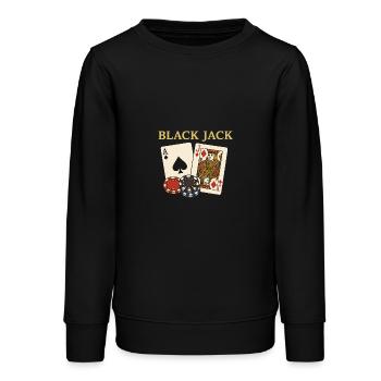 Blackjack – Das Spiel mit der magischen 21 - Teenager Organic Sweatshirt Mini Changer von Stanley/Stella - Schwarz - Vorne - AI Model Teenager Male light (155cm)