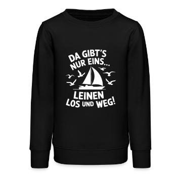 Leinen los und nichts wie weg! Wir legen ab! - Teenager Organic Sweatshirt Mini Changer von Stanley/Stella - Schwarz - Vorne - AI Model Teenager Male light (155cm)