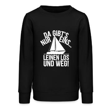 Leinen los und nichts wie weg! Wir legen ab! - Teenager Organic Sweatshirt Mini Changer von Stanley/Stella - Schwarz - Vorne - AI Model Teenager Male light (155cm)