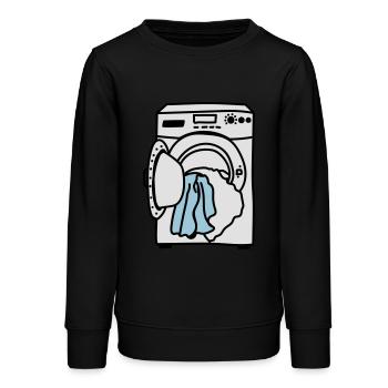 Lave linge - Sweat ado bio Stanley/Stella - noir - Devant - AI Model Teenager Male light (155cm)
