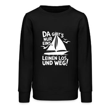 Leinen los und nichts wie weg! Wir legen ab! - Teenager Organic Sweatshirt Mini Changer von Stanley/Stella - Schwarz - Vorne - AI Model Teenager Male light (155cm)
