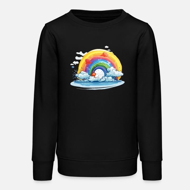 Rainbow Pride - Teens Organic Sweatshirt by Stanley/Stella - black