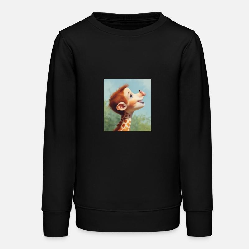 Giraffe fan and monkey fan : Aff-inity - Teens Organic Sweatshirt by Stanley/Stella - black