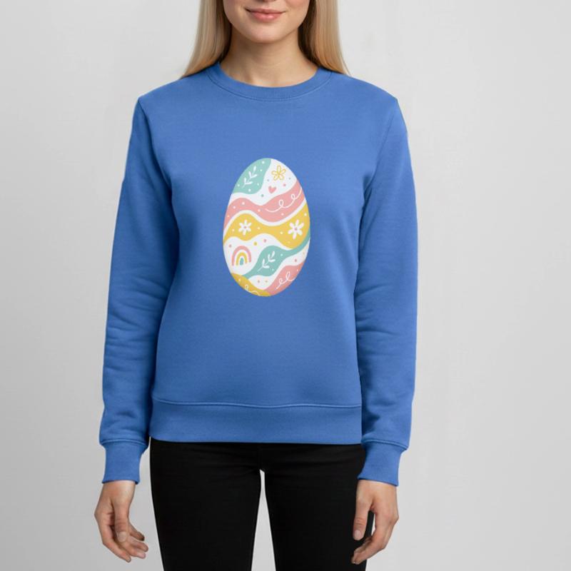 Pastel Easter Egg Pattern Teens Organic Sweatshirt by Stanley/Stella