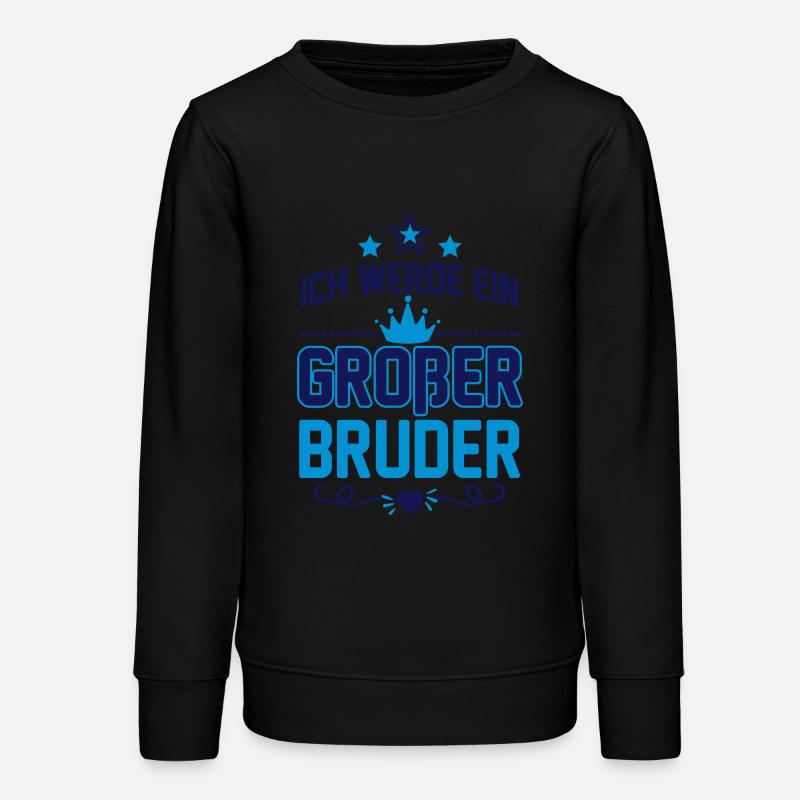 Je suis un grand frère - grossesse-bébé - Sweat ado bio Stanley/Stella - noir