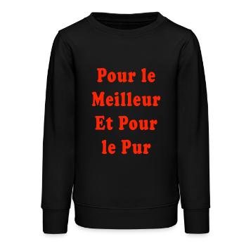 Pour le meilleur et pour le pur - Sweat ado bio Stanley/Stella - noir - Devant - AI Model Teenager Male light (155cm)