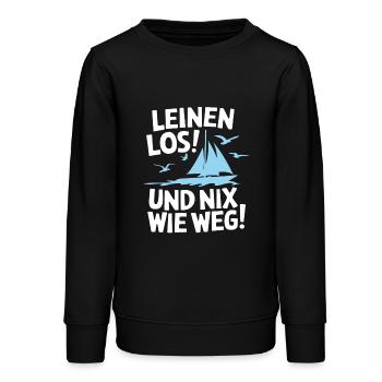 Leinen los und nichts wie weg! Wir legen ab! - Teenager Organic Sweatshirt Mini Changer von Stanley/Stella - Schwarz - Vorne - AI Model Teenager Male light (155cm)