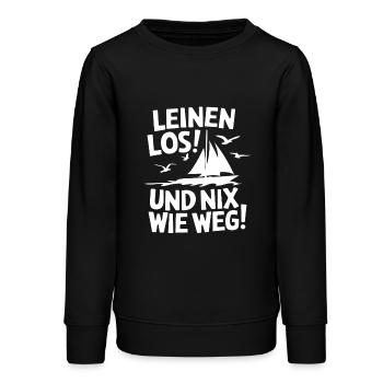 Leinen los und nichts wie weg! Wir legen ab! - Teenager Organic Sweatshirt Mini Changer von Stanley/Stella - Schwarz - Vorne - AI Model Teenager Male light (155cm)