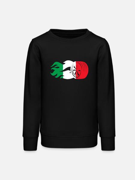 Italy Motorsport Flag - Teens Organic Sweatshirt by Stanley/Stella - black