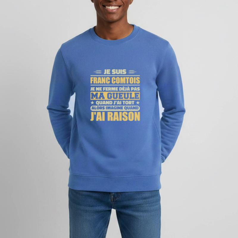 Franc comtois je ferme pas ma gueule franche comté Sweat ado bio Stanley/Stella