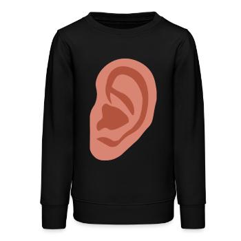 Großes Ohr - Teenager Organic Sweatshirt Mini Changer von Stanley/Stella - Schwarz - Vorne - AI Model Teenager Male light (155cm)
