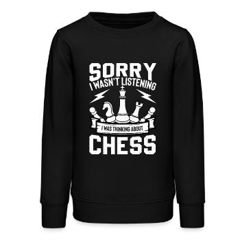 Schach - Teenager Organic Sweatshirt Mini Changer von Stanley/Stella - Schwarz - Vorne - AI Model Teenager Male light (155cm)