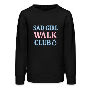 Sad Girl Walk Club – TikTok Trend Shirt - Teenager Organic Sweatshirt Mini Changer von Stanley/Stella - Schwarz - Vorne - AI Model Teenager Male light (155cm)