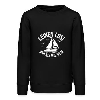Leinen los und nichts wie weg! Wir legen ab! - Teenager Organic Sweatshirt Mini Changer von Stanley/Stella - Schwarz - Vorne - AI Model Teenager Male light (155cm)