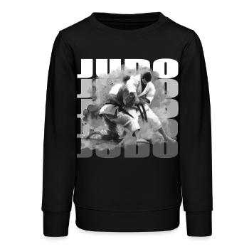Judo - Sweat ado bio Stanley/Stella - noir - Devant - AI Model Teenager Male light (155cm)