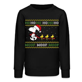 Peanuts Snoopy Hohoho - Teenager Organic Sweatshirt Mini Changer von Stanley/Stella - Schwarz - Vorne - AI Model Teenager Male light (155cm)
