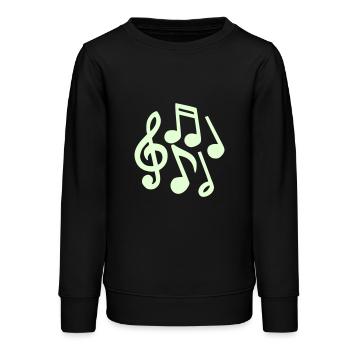 Noten Musik - Teenager Organic Sweatshirt Mini Changer von Stanley/Stella - Schwarz - Vorne - AI Model Teenager Male light (155cm)