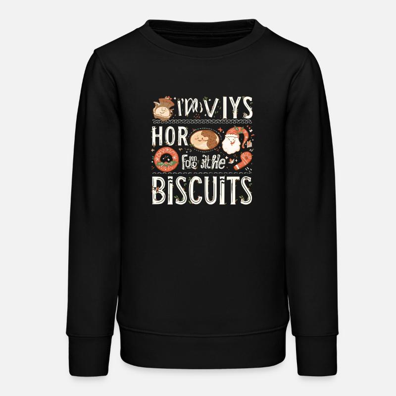 Biscuits de Noël Mignons et Festifs - Sweat ado bio Stanley/Stella - noir