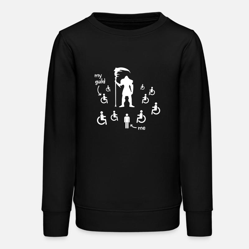 Awesome WoW Shirt: me vs. my guild at the raid - Teens Organic Sweatshirt by Stanley/Stella - black