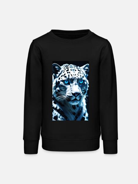 Schneeleopard | Leopard | Raubtier - Teenager Organic Sweatshirt Mini Changer von Stanley/Stella - Schwarz