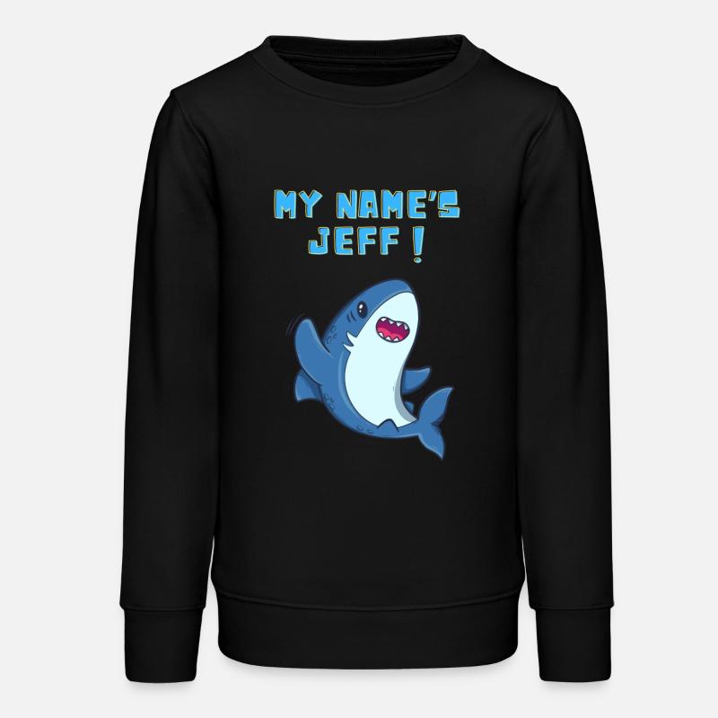 Je m’appelle jeff, le mignon landshark - Sweat ado bio Stanley/Stella - noir